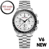 Thumbnail for Men's Omega Speedmaster Moonwatch Homage Watches Luxury Quartz Wrist Watch For Men AR Sapphire Speed Chronograph Automatic Date, Watches, Speedmaster Moonwatch Homage, Affordable Speedmaster Homage, Best Speedmaster Homage Watches,  Moonwatch Homage under $500, Pagani Speedmaster Homage, United States, USA, Canada, Australia, New Zealand, United Kingdom, UK, Red, Black, White, Silver Gold, Gold, Blue, Sky Blue, Ice Blue, shopdrestiny.com