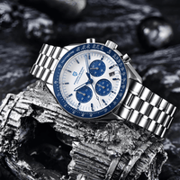 Thumbnail for Men's Omega Speedmaster Moonwatch Homage Watches Luxury Quartz Wrist Watch For Men AR Sapphire Speed Chronograph Automatic Date, Watches, Speedmaster Moonwatch Homage, Affordable Speedmaster Homage, Best Speedmaster Homage Watches,  Moonwatch Homage under $500, Pagani Speedmaster Homage, United States, USA, Canada, Australia, New Zealand, United Kingdom, UK, Red, Black, White, Silver Gold, Gold, Blue, Sky Blue, Ice Blue, shopdrestiny.com