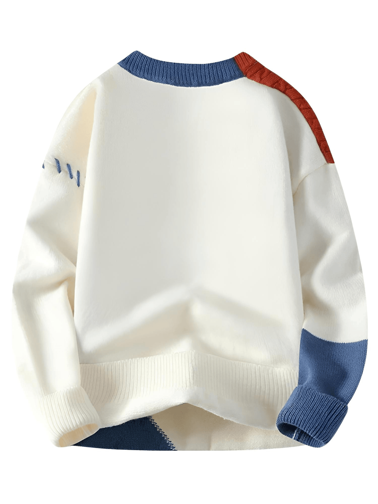 Men's Patchwork Sweater Trend High Street Fashion Autumn and Winter Warm Men's Top Hip-Hop Street Clothing -, Sweaters , Drestiny , Australia, Beige, Black, Blue, Brown, Dark Grey, FR, Green, Grey, L, Long Sleeves, M, New Zealand, Pullovers, Red, Sweaters, United Kingdom, United States, White, XL, XXL, XXXL , Drestiny , www.shopdrestiny.com