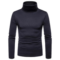 Thumbnail for Dark gray turtleneck sweater on a white background