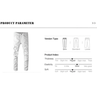Thumbnail for Men's Ripped White Jeans Fashion Slim Skinny Rhinestone Stretch Denim Pants With Holes, Drestiny, White, Jeans, Skinny Jeans, Casual Pants, United States, USA, Australia, New Zealand, United Kingdom, UK, men's white jeans, white jeans for men, white jeans men, men's white denim jeans, slim fit white jeans men, men's white denim, white jeans mens, 28, 29, 30, 31, 32, 33, 34, 36, 38, 40, shopdrestiny.com