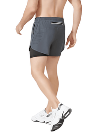 Thumbnail for Men's Running Shorts Quick-Drying Fitness Double Layer Shorts Men's New Sport Workout Training Bodybuilding Shorts, Drestiny, Shorts, S, M, L, XL, XXL, United States, Canada, Australia, Gender_Men, New Zealand, United Kingdom, UK, Blue-Grey, White, Black, Fluorescent Green, Fluorescent Blue, Army Green, Brown, Sky Blue, Dark Pink, Purple, Orange, running shorts for men, men's athletic shorts, men's running shorts with pockets, running shorts men, men's gym shorts, 2 n 1 running shorts men, shopdrestiny.com
