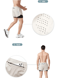 Thumbnail for Men's Running Shorts Quick-Drying Fitness Double Layer Shorts Men's New Sport Workout Training Bodybuilding Shorts, Drestiny, Shorts, S, M, L, XL, XXL, United States, Canada, Australia, Gender_Men, New Zealand, United Kingdom, UK, Blue-Grey, White, Black, Fluorescent Green, Fluorescent Blue, Army Green, Brown, Sky Blue, Dark Pink, Purple, Orange, running shorts for men, men's athletic shorts, men's running shorts with pockets, running shorts men, men's gym shorts, 2 n 1 running shorts men, shopdrestiny.com