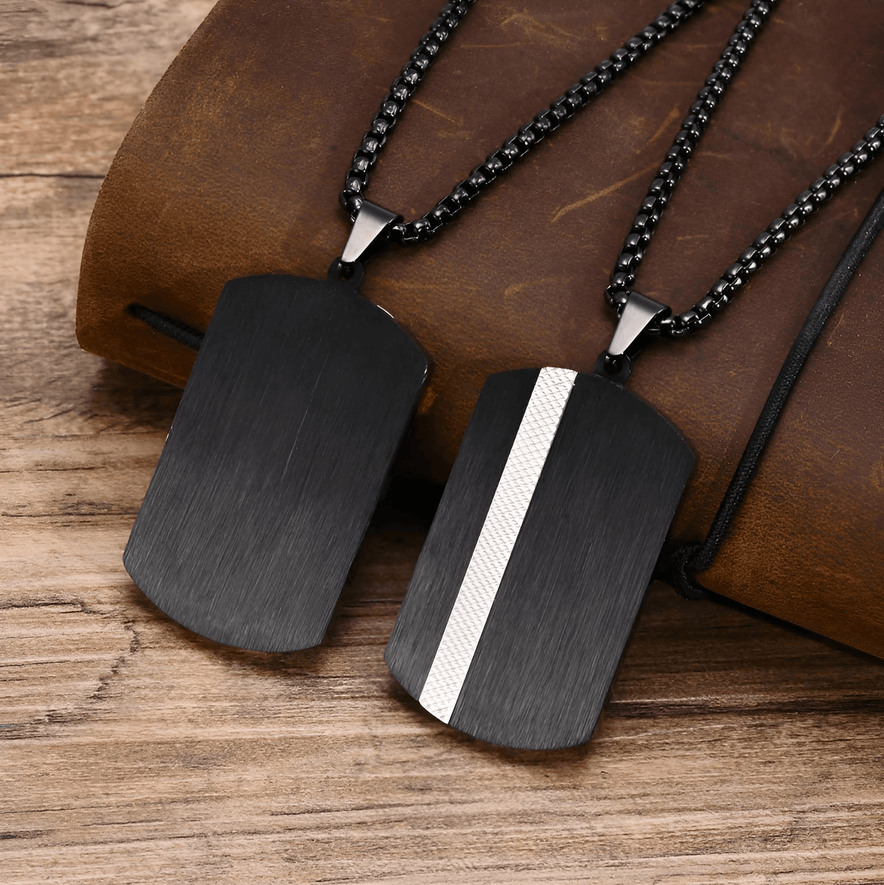 Men's Stainless Steel Dog Tag Pendant Necklace Geometric Dogtag Necklaces Gift for Him Jewelry, Drestiny, FR, Men's Dog Tags, Military Dog Tags, Silver, Black, Gold, 20", 22", 24", United States, Canada, Australia, New Zealand, United Kingdom, shopdrestiny.com