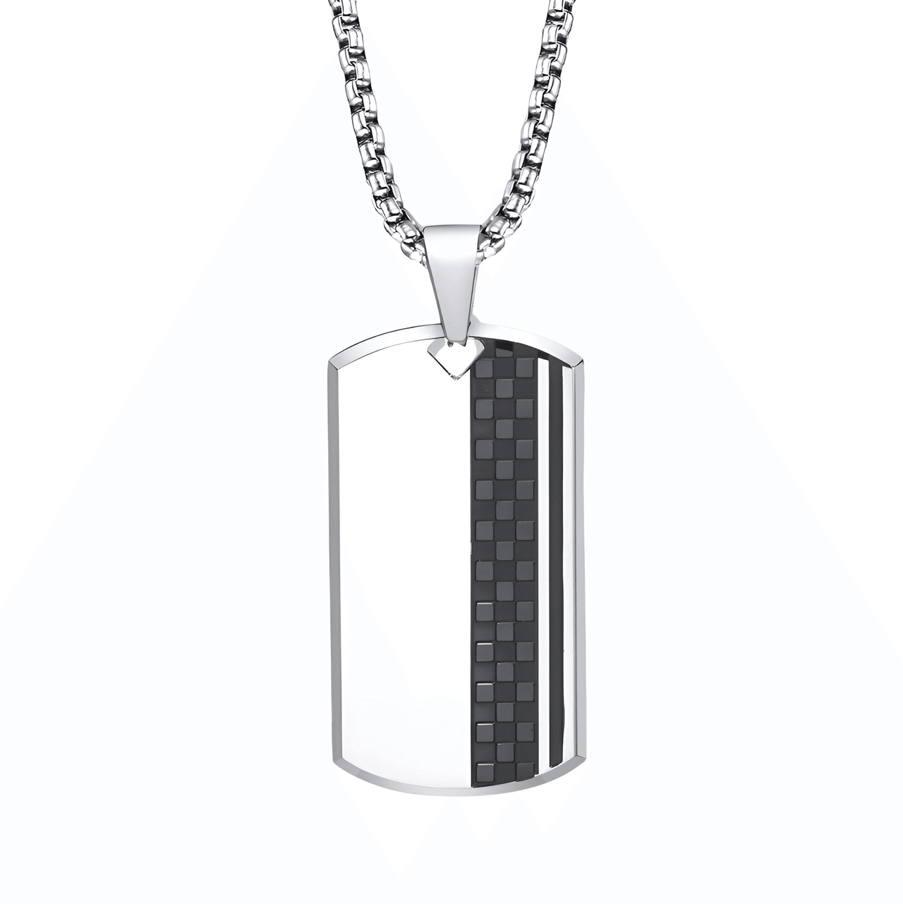 Men's Stainless Steel Dog Tag Pendant Necklace Geometric Dogtag Necklaces Gift for Him Jewelry, Drestiny, FR, Men's Dog Tags, Military Dog Tags, Silver, Black, Gold, 20", 22", 24", United States, Canada, Australia, New Zealand, United Kingdom, shopdrestiny.com