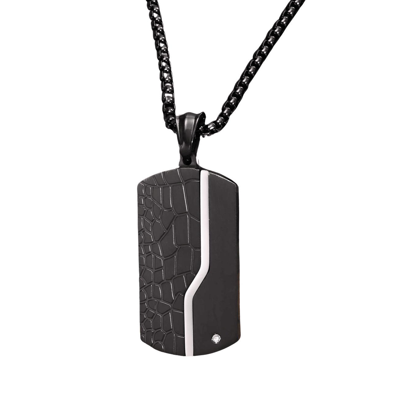 Men's Stainless Steel Dog Tag Pendant Necklace Geometric Dogtag Necklaces Gift for Him Jewelry, Drestiny, FR, Men's Dog Tags, Military Dog Tags, Silver, Black, Gold, 20", 22", 24", United States, Canada, Australia, New Zealand, United Kingdom, shopdrestiny.com