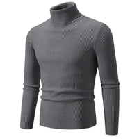 Thumbnail for Men's dark gray turtleneck sweater on a white background