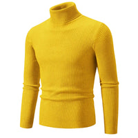 Thumbnail for Men's yellow turtleneck sweater on a white background