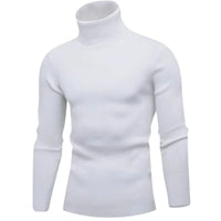 Thumbnail for Men's white turtleneck sweater on a white background