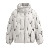 Thumbnail for Men's Thick Parkas Jackets Luxury Designer Square Weave Bubble Coat High Collar Warm Jacket Casual Oversized Warm, Drestiny, Coats, Puffer Jackets, United States, Canada, Australia, United Kingdom, USA, Uk , Black, Brown, Khaki, White, Green, S, M, L, XL, Men's Puffer Jackets, Best Men's Winter Coats, Men's Bubble Coats, shopdrestiny.com