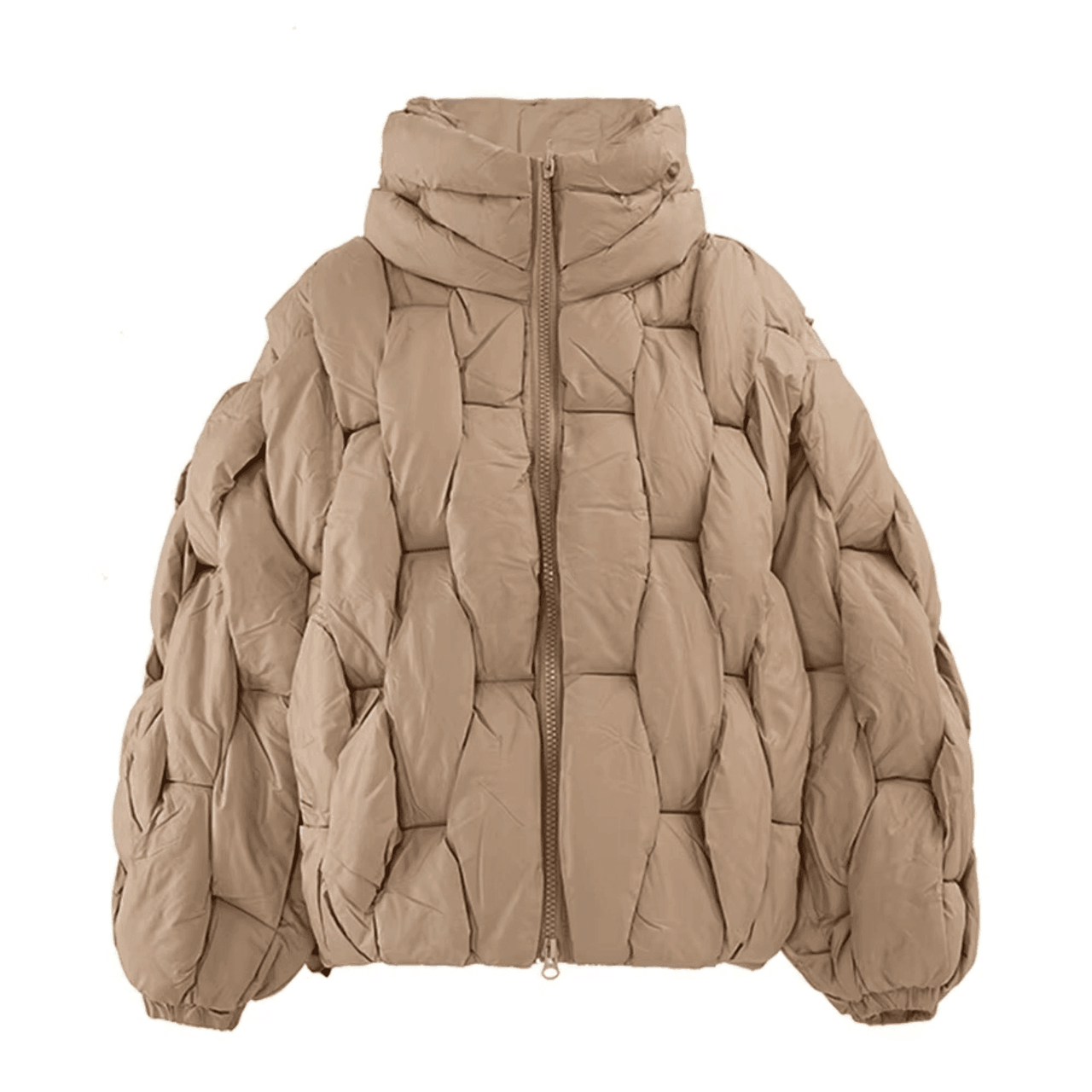 Men's Thick Parkas Jackets Luxury Designer Square Weave Bubble Coat High Collar Warm Jacket Casual Oversized Warm, Drestiny, Coats, Puffer Jackets, United States, Canada, Australia, United Kingdom, USA, Uk , Black, Brown, Khaki, White, Green, S, M, L, XL, Men's Puffer Jackets, Best Men's Winter Coats, Men's Bubble Coats, shopdrestiny.com