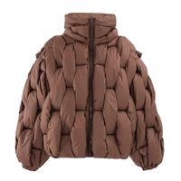 Thumbnail for Men's Thick Parkas Jackets Luxury Designer Square Weave Bubble Coat High Collar Warm Jacket Casual Oversized Warm, Drestiny, Coats, Puffer Jackets, United States, Canada, Australia, United Kingdom, USA, Uk , Black, Brown, Khaki, White, Green, S, M, L, XL, Men's Puffer Jackets, Best Men's Winter Coats, Men's Bubble Coats, shopdrestiny.com