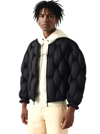 Thumbnail for Men's Thick Parkas Jackets Luxury Designer Square Weave Bubble Coat High Collar Warm Jacket Casual Oversized Warm, Drestiny, Coats, Puffer Jackets, United States, Canada, Australia, United Kingdom, USA, Uk , Black, Brown, Khaki, White, Green, S, M, L, XL, Men's Puffer Jackets, Best Men's Winter Coats, Men's Bubble Coats, shopdrestiny.com