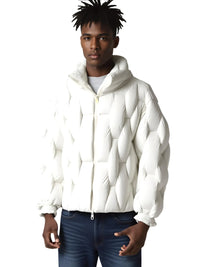 Thumbnail for Men's Thick Parkas Jackets Luxury Designer Square Weave Bubble Coat High Collar Warm Jacket Casual Oversized Warm, Drestiny, Coats, Puffer Jackets, United States, Canada, Australia, United Kingdom, USA, Uk , Black, Brown, Khaki, White, Green, S, M, L, XL, Men's Puffer Jackets, Best Men's Winter Coats, Men's Bubble Coats, shopdrestiny.com