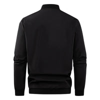 Thumbnail for Black quarter-zip sweatshirt on a white background