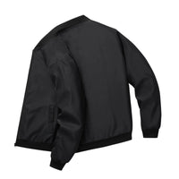 Thumbnail for Black bomber jacket on a white background