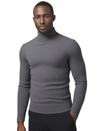 Thumbnail for Men's Turtleneck Sweaters Solid Color Slim Fit Fashionable Pullover Mens Winter Outdoor Tops, Drestiny, Sweaters, Turtlenecks, Casual Shirts, Long Sleeves, Dress Shirts, S, M, L, XL, XXL, 2XL, 3XL, XXXL, Navy Blue, Red, Sapphire Blue, Yellow, Grey, Dark Grey, Wine Red, Army Green, White, Black, Beige, Brown, United States, USA, Canada, Australia, New Zealand, United Kingdom, UK, men's turtleneck sweater, slim fit turtleneck men, mens turtleneck sweater outfit, shopdrestiny.com