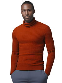 Thumbnail for Men's Turtleneck Sweaters Solid Color Slim Fit Fashionable Pullover Mens Winter Outdoor Tops, Drestiny, Sweaters, Turtlenecks, Casual Shirts, Long Sleeves, Dress Shirts, S, M, L, XL, XXL, 2XL, 3XL, XXXL, Navy Blue, Red, Sapphire Blue, Yellow, Grey, Dark Grey, Wine Red, Army Green, White, Black, Beige, Brown, United States, USA, Canada, Australia, New Zealand, United Kingdom, UK, men's turtleneck sweater, slim fit turtleneck men, mens turtleneck sweater outfit, shopdrestiny.com
