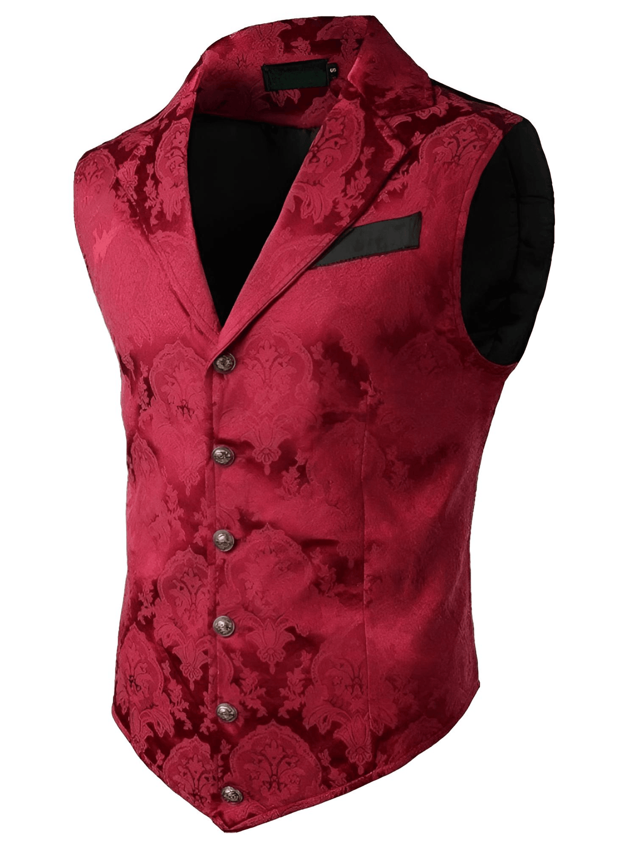 Men's Victorian Suit Vest Waistcoat Men's Casual Vest Evening Attire, Drestiny, Victorian Inspired Waistcoat, Vests, Sleeveless, Suit Vests, Red, Black, White, Navy Blue, Red Flower, Grey, S, M, L, XL, XXL, 2XL, 3XL, XXXL, United States, Canada, Australia, New Zealand, United Kingdom, shopdrestiny.com, Victorian Costume Vests