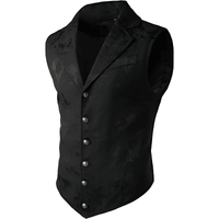 Thumbnail for Men's Victorian Suit Vest Waistcoat Men's Casual Vest Evening Attire, Drestiny, Victorian Inspired Waistcoat, Vests, Sleeveless, Suit Vests, Red, Black, White, Navy Blue, Red Flower, Grey, S, M, L, XL, XXL, 2XL, 3XL, XXXL, United States, Canada, Australia, New Zealand, United Kingdom, shopdrestiny.com, Victorian Costume Vests