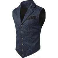 Thumbnail for Men's Victorian Suit Vest Waistcoat Men's Casual Vest Evening Attire, Drestiny, Victorian Inspired Waistcoat, Vests, Sleeveless, Suit Vests, Red, Black, White, Navy Blue, Red Flower, Grey, S, M, L, XL, XXL, 2XL, 3XL, XXXL, United States, Canada, Australia, New Zealand, United Kingdom, shopdrestiny.com, Victorian Costume Vests
