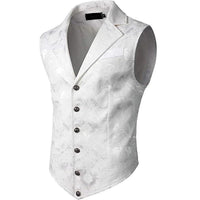 Thumbnail for Men's Victorian Suit Vest Waistcoat Men's Casual Vest Evening Attire, Drestiny, Victorian Inspired Waistcoat, Vests, Sleeveless, Suit Vests, Red, Black, White, Navy Blue, Red Flower, Grey, S, M, L, XL, XXL, 2XL, 3XL, XXXL, United States, Canada, Australia, New Zealand, United Kingdom, shopdrestiny.com, Victorian Costume Vests