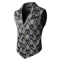 Thumbnail for Men's Victorian Suit Vest Waistcoat Men's Casual Vest Evening Attire, Drestiny, Victorian Inspired Waistcoat, Vests, Sleeveless, Suit Vests, Red, Black, White, Navy Blue, Red Flower, Grey, S, M, L, XL, XXL, 2XL, 3XL, XXXL, United States, Canada, Australia, New Zealand, United Kingdom, shopdrestiny.com, Victorian Costume Vests