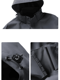 Thumbnail for Men's Waterproof Rain Jacket Lightweight Outer Hooded Outdoor Raincoat Hiking Windproof Jacket Climbing Outdoor Jackets, Drestiny, Jackets, Raincoats, L, XL, XXL, 3XL, 4XL, 5XL, Black, Beige, Denim Blue, Grey, United States, USA, United Kingdom, UK, Australia, New Zealand, Canada, men's rain jacket, waterproof jacket men, mens rain coat, best rain jacket men, lightweight rain jacket men, shopdrestiny.com