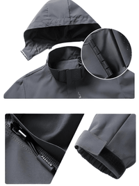 Thumbnail for Men's Waterproof Rain Jacket Lightweight Outer Hooded Outdoor Raincoat Hiking Windproof Jacket Climbing Outdoor Jackets, Drestiny, Jackets, Raincoats, L, XL, XXL, 3XL, 4XL, 5XL, Black, Beige, Denim Blue, Grey, United States, USA, United Kingdom, UK, Australia, New Zealand, Canada, men's rain jacket, waterproof jacket men, mens rain coat, best rain jacket men, lightweight rain jacket men, shopdrestiny.com