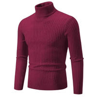 Thumbnail for Men's Turtleneck Sweaters Solid Color Slim Fit Fashionable Pullover Mens Winter Outdoor Tops, Drestiny, Sweaters, Turtlenecks, Casual Shirts, Long Sleeves, Dress Shirts, S, M, L, XL, XXL, 2XL, 3XL, XXXL, Navy Blue, Red, Sapphire Blue, Yellow, Grey, Dark Grey, Wine Red, Army Green, White, Black, Beige, Brown, United States, USA, Canada, Australia, New Zealand, United Kingdom, UK, men's turtleneck sweater, slim fit turtleneck men, mens turtleneck sweater outfit, shopdrestiny.com