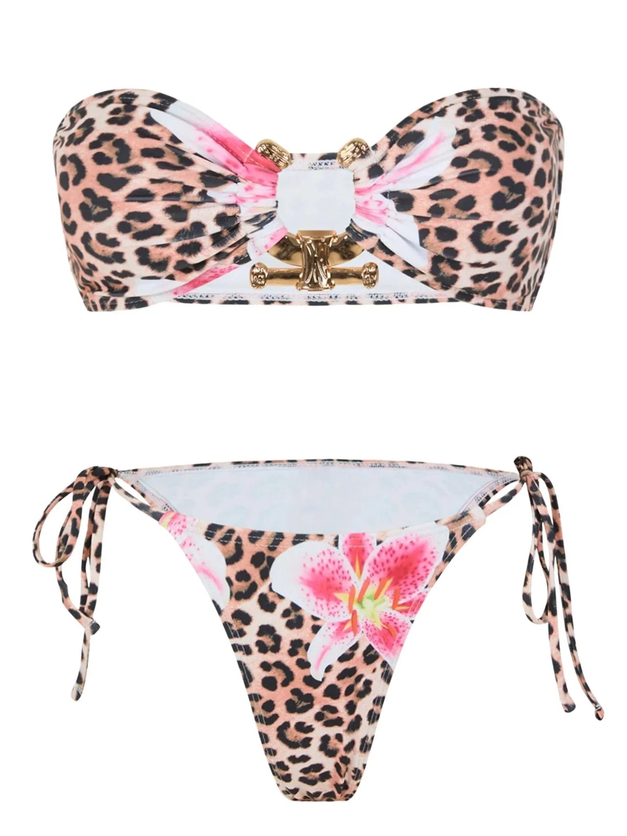 Women's Metal O Ring Bikini With Side Ties