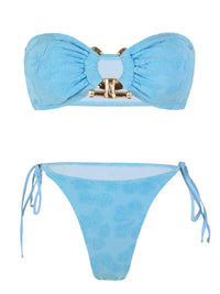 Thumbnail for light blue bikini set with a bow design on a white background