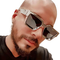 Thumbnail for Millionaire Sunglasses For Men Vintage Square Fashion Glasses Luxury Retro Sunglasses Trending, Drestiny, Sunglasses, Gender_Men, United States, USA, Canada, Australia, New Zealand, United Kingdom, Black, Grey, Blue, Orange, Red, Silver, Transparent, White, Brown, Gold, Luxury square sunglasses men, Retro millionaire sunglasses, Statement sunglasses men, Men's designer square sunglasses, Vintage millionaire sunglasses, High-end sunglasses for men, Oversized square frame sunglasses men, shopdrestiny.com