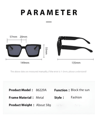 Thumbnail for Millionaire Sunglasses For Men Vintage Square Fashion Glasses Luxury Retro Sunglasses Trending, Drestiny, Sunglasses, Gender_Men, United States, USA, Canada, Australia, New Zealand, United Kingdom, Black, Grey, Blue, Orange, Red, Silver, Transparent, White, Brown, Gold, Luxury square sunglasses men, Retro millionaire sunglasses, Statement sunglasses men, Men's designer square sunglasses, Vintage millionaire sunglasses, High-end sunglasses for men, Oversized square frame sunglasses men, shopdrestiny.com