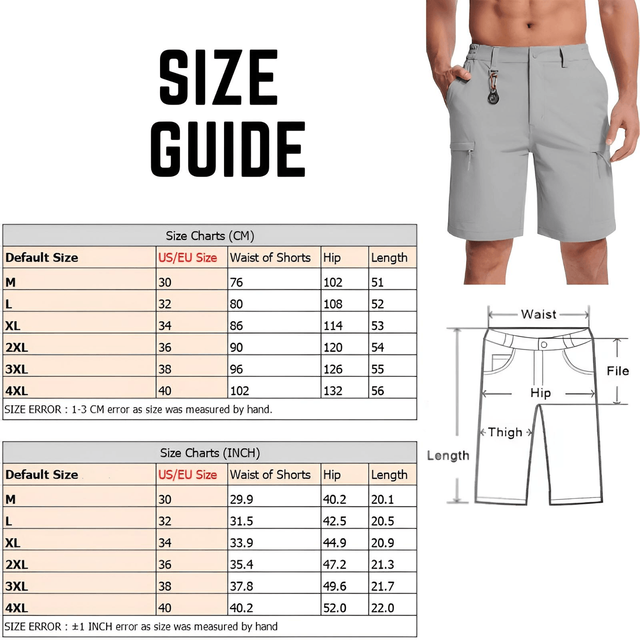 Moisture Wicking Casual Shorts Mens Cargo Work Shorts Rip-Stop -, Shorts , Drestiny , 30, 32, 34, 36, 38, 40, 4XL, Army Green, Australia, Black, Blue, Blue Grey, Canada, Dark Grey, Green, Khaki, L, Light Grey, M, Mint Green, New Zealand, Orange, Shorts, Turquoise, United Kingdom, United States, White, XL, XXL, XXXL , Drestiny , www.shopdrestiny.com