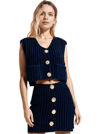 Thumbnail for Sleeveless Crop Sweater Vest Solid Loose Casual Sweater Vest Cable Knit Sweater Vest For Women -, Vests , Drestiny , Australia, Black, Brown, Canada, Cardigans, Dark Blue, Dark Brown, Green, L, Light Blue, M, Navy, New Zealand, Off White, Olive Green, Purple, Red, S, Sleeveless, Sweater Vests, Sweaters, United Kingdom, United States, Vests, White, Yellow , Drestiny , www.shopdrestiny.com