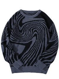 Thumbnail for New Popular Maze Pattern Pullover Sweater Jacquard Casual Round Neck Contrast Color Knitted Men's Pullover Jumpers, Drestiny, Sweaters, Pullovers, Long Sleeves, S, M, L, XL, XXL, 2XL, United States, Australia, USA, New Zealand, United Kingdom, UK, Blue, Black, Grey, Dark Grey, Orange Red, Green, Purple, Sky Blue, Pink, Khaki, Men's Maze Sweater, Men's Maze Knit Sweater, Oversized Men's Maze Jumper, Wool Men's Maze Sweater, Designer Men's Maze Sweater, shopdrestiny.com