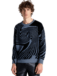 Thumbnail for New Popular Maze Pattern Pullover Sweater Jacquard Casual Round Neck Contrast Color Knitted Men's Pullover Jumpers, Drestiny, Sweaters, Pullovers, Long Sleeves, S, M, L, XL, XXL, 2XL, United States, Australia, USA, New Zealand, United Kingdom, UK, Blue, Black, Grey, Dark Grey, Orange Red, Green, Purple, Sky Blue, Pink, Khaki, Men's Maze Sweater, Men's Maze Knit Sweater, Oversized Men's Maze Jumper, Wool Men's Maze Sweater, Designer Men's Maze Sweater, shopdrestiny.com