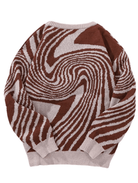 Thumbnail for New Popular Maze Pattern Pullover Sweater Jacquard Casual Round Neck Contrast Color Knitted Men's Pullover Jumpers, Drestiny, Sweaters, Pullovers, Long Sleeves, S, M, L, XL, XXL, 2XL, United States, Australia, USA, New Zealand, United Kingdom, UK, Blue, Black, Grey, Dark Grey, Orange Red, Green, Purple, Sky Blue, Pink, Khaki, Men's Maze Sweater, Men's Maze Knit Sweater, Oversized Men's Maze Jumper, Wool Men's Maze Sweater, Designer Men's Maze Sweater, Brown, shopdrestiny.com