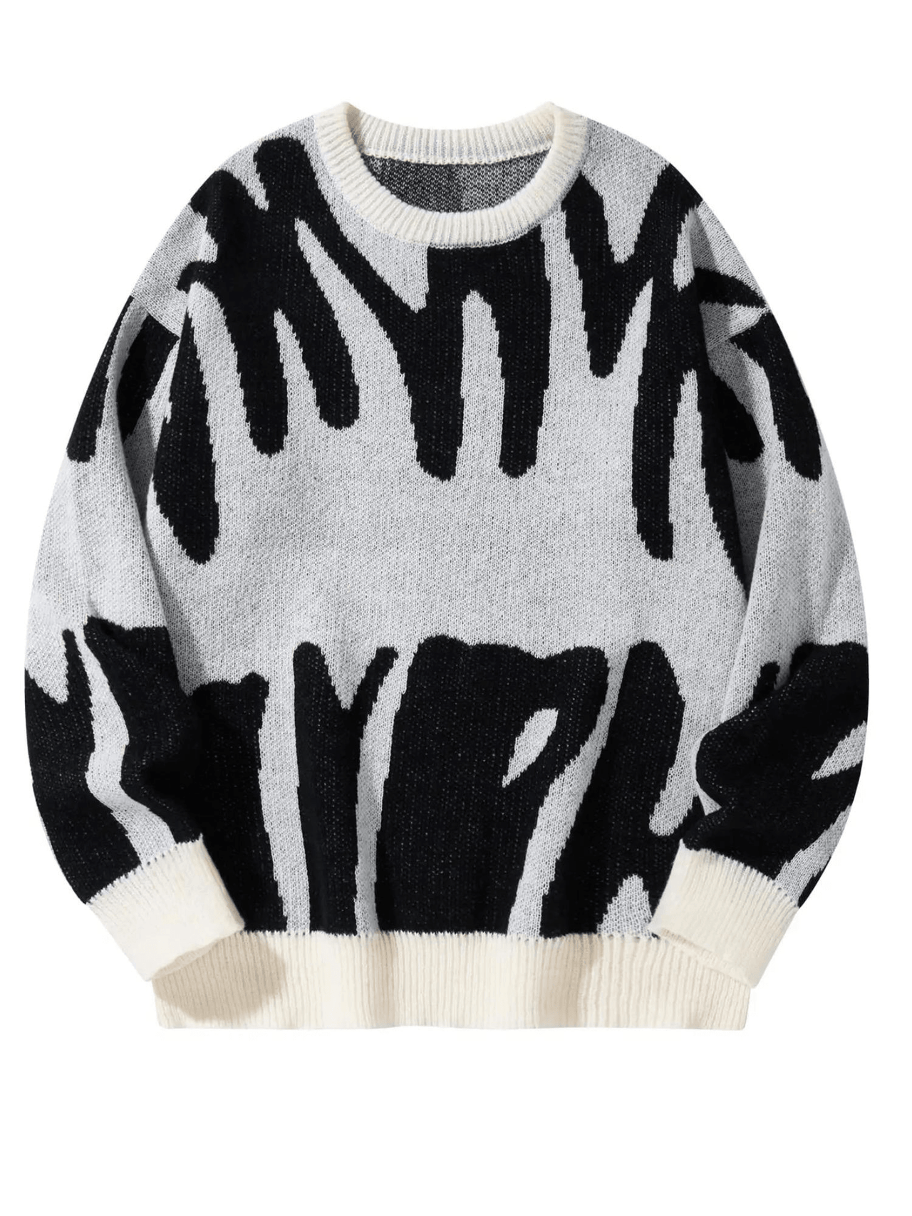 New Popular Men's Irregular Graphic Print Pullover Sweater Casual Round Neck Contrast Color Knitted Men's Pullovers Autumn Winter, Drestiny, Sweaters, Men's Sweaters, Pullovers, Long Sleeves, Men's Sweaters, Best Men's Sweaters, Wool Sweaters for Men, Cheap Sweaters for Men, United States, USA, Australia, New Zealand, United Kingdom, S, M, L, XL, XXL, 2XL, Dark Grey, Dodger Blue, Black, White, Dark Red, Green, Brown, Beige, Off white, Army Green, shopdrestiny.com