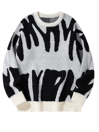 Thumbnail for New Popular Men's Irregular Graphic Print Pullover Sweater Casual Round Neck Contrast Color Knitted Men's Pullovers Autumn Winter, Drestiny, Sweaters, Men's Sweaters, Pullovers, Long Sleeves, Men's Sweaters, Best Men's Sweaters, Wool Sweaters for Men, Cheap Sweaters for Men, United States, USA, Australia, New Zealand, United Kingdom, S, M, L, XL, XXL, 2XL, Dark Grey, Dodger Blue, Black, White, Dark Red, Green, Brown, Beige, Off white, Army Green, shopdrestiny.com