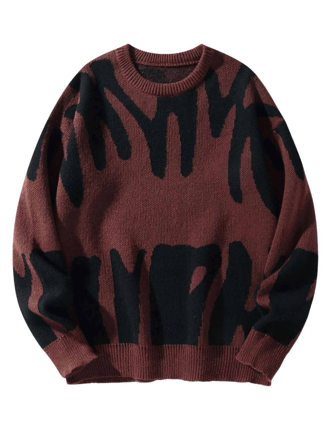 New Popular Men's Irregular Graphic Print Pullover Sweater Casual Round Neck Contrast Color Knitted Men's Pullovers Autumn Winter, Drestiny, Sweaters, Men's Sweaters, Pullovers, Long Sleeves, Men's Sweaters, Best Men's Sweaters, Wool Sweaters for Men, Cheap Sweaters for Men, United States, USA, Australia, New Zealand, United Kingdom, S, M, L, XL, XXL, 2XL, Dark Grey, Dodger Blue, Black, White, Dark Red, Green, Brown, Beige, Off white, Army Green, shopdrestiny.com