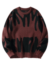 Thumbnail for New Popular Men's Irregular Graphic Print Pullover Sweater Casual Round Neck Contrast Color Knitted Men's Pullovers Autumn Winter, Drestiny, Sweaters, Men's Sweaters, Pullovers, Long Sleeves, Men's Sweaters, Best Men's Sweaters, Wool Sweaters for Men, Cheap Sweaters for Men, United States, USA, Australia, New Zealand, United Kingdom, S, M, L, XL, XXL, 2XL, Dark Grey, Dodger Blue, Black, White, Dark Red, Green, Brown, Beige, Off white, Army Green, shopdrestiny.com