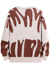 Thumbnail for New Popular Men's Irregular Graphic Print Pullover Sweater Casual Round Neck Contrast Color Knitted Men's Pullovers Autumn Winter, Drestiny, Sweaters, Men's Sweaters, Pullovers, Long Sleeves, Men's Sweaters, Best Men's Sweaters, Wool Sweaters for Men, Cheap Sweaters for Men, United States, USA, Australia, New Zealand, United Kingdom, S, M, L, XL, XXL, 2XL, Dark Grey, Dodger Blue, Black, White, Dark Red, Green, Brown, Beige, Off white, Army Green, shopdrestiny.com