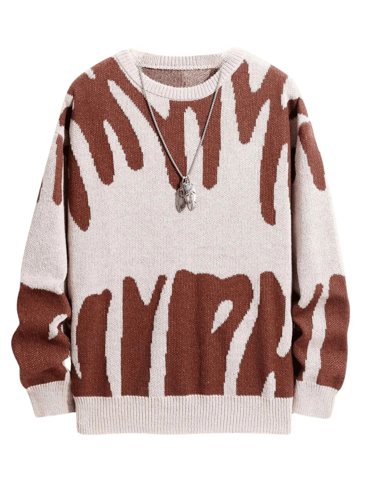New Popular Men's Irregular Graphic Print Pullover Sweater Casual Round Neck Contrast Color Knitted Men's Pullovers Autumn Winter, Drestiny, Sweaters, Men's Sweaters, Pullovers, Long Sleeves, Men's Sweaters, Best Men's Sweaters, Wool Sweaters for Men, Cheap Sweaters for Men, United States, USA, Australia, New Zealand, United Kingdom, S, M, L, XL, XXL, 2XL, Dark Grey, Dodger Blue, Black, White, Dark Red, Green, Brown, Beige, Off white, Army Green, shopdrestiny.com