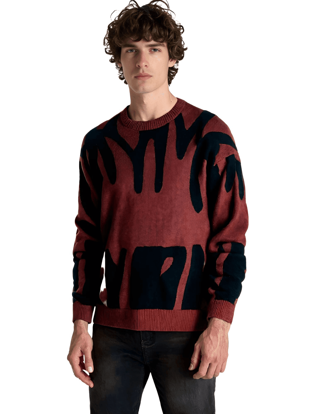 New Popular Men's Irregular Graphic Print Pullover Sweater Casual Round Neck Contrast Color Knitted Men's Pullovers Autumn Winter, Drestiny, Sweaters, Men's Sweaters, Pullovers, Long Sleeves, Men's Sweaters, Best Men's Sweaters, Wool Sweaters for Men, Cheap Sweaters for Men, United States, USA, Australia, New Zealand, United Kingdom, S, M, L, XL, XXL, 2XL, Dark Grey, Dodger Blue, Black, White, Dark Red, Green, Brown, Beige, Off white, Army Green, shopdrestiny.com