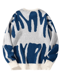 Thumbnail for New Popular Men's Irregular Graphic Print Pullover Sweater Casual Round Neck Contrast Color Knitted Men's Pullovers Autumn Winter, Drestiny, Sweaters, Men's Sweaters, Pullovers, Long Sleeves, Men's Sweaters, Best Men's Sweaters, Wool Sweaters for Men, Cheap Sweaters for Men, United States, USA, Australia, New Zealand, United Kingdom, S, M, L, XL, XXL, 2XL, Dark Grey, Dodger Blue, Black, White, Dark Red, Green, Brown, Beige, Off white, Army Green, shopdrestiny.com