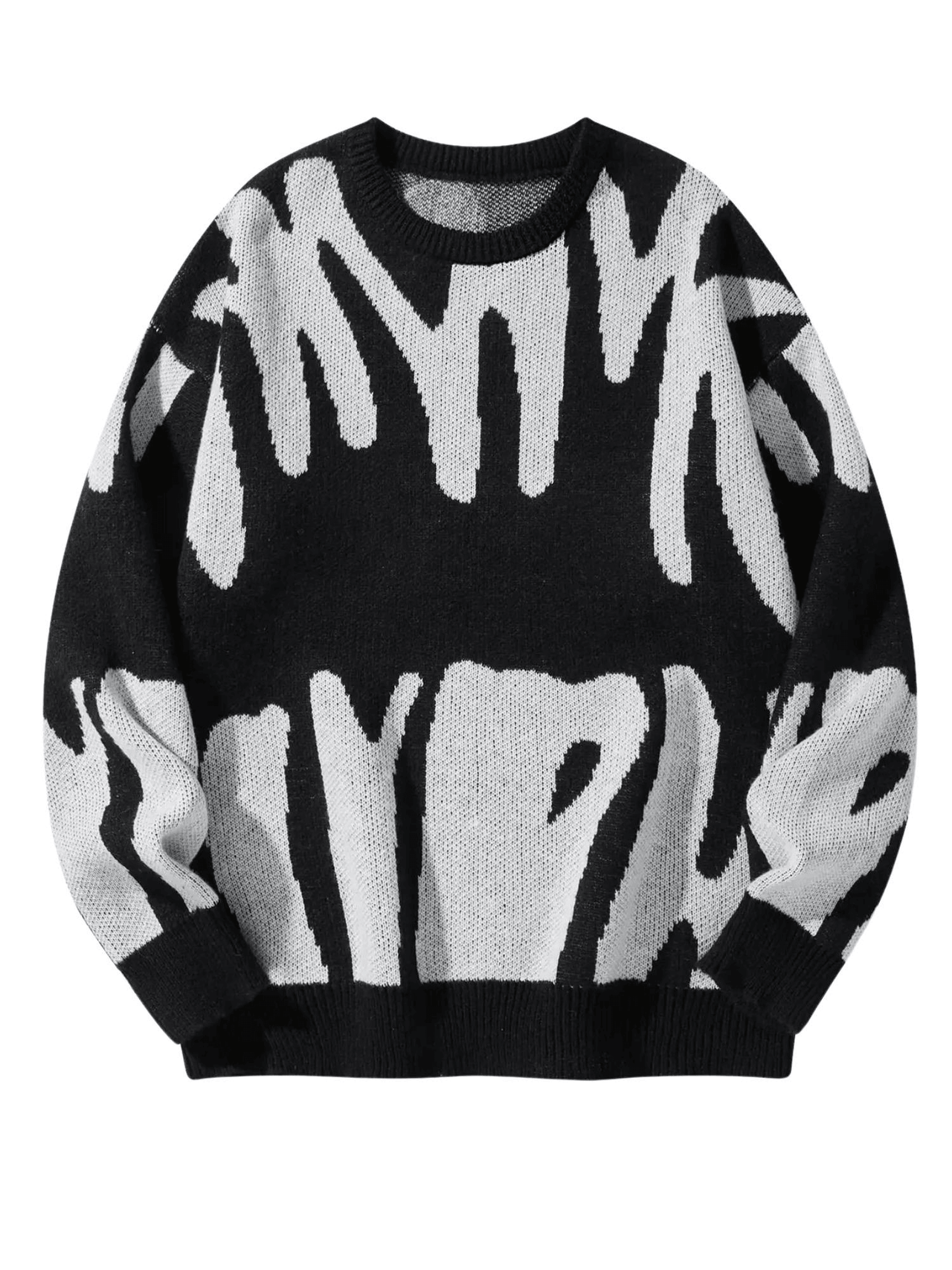 New Popular Men's Irregular Graphic Print Pullover Sweater Casual Round Neck Contrast Color Knitted Men's Pullovers Autumn Winter, Drestiny, Sweaters, Men's Sweaters, Pullovers, Long Sleeves, Men's Sweaters, Best Men's Sweaters, Wool Sweaters for Men, Cheap Sweaters for Men, United States, USA, Australia, New Zealand, United Kingdom, S, M, L, XL, XXL, 2XL, Dark Grey, Dodger Blue, Black, White, Dark Red, Green, Brown, Beige, Off white, Army Green, shopdrestiny.com
