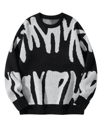 Thumbnail for New Popular Men's Irregular Graphic Print Pullover Sweater Casual Round Neck Contrast Color Knitted Men's Pullovers Autumn Winter, Drestiny, Sweaters, Men's Sweaters, Pullovers, Long Sleeves, Men's Sweaters, Best Men's Sweaters, Wool Sweaters for Men, Cheap Sweaters for Men, United States, USA, Australia, New Zealand, United Kingdom, S, M, L, XL, XXL, 2XL, Dark Grey, Dodger Blue, Black, White, Dark Red, Green, Brown, Beige, Off white, Army Green, shopdrestiny.com