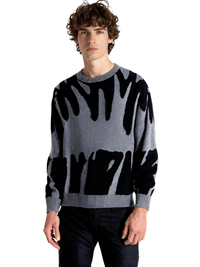 Thumbnail for New Popular Men's Irregular Graphic Print Pullover Sweater Casual Round Neck Contrast Color Knitted Men's Pullovers Autumn Winter, Drestiny, Sweaters, Men's Sweaters, Pullovers, Long Sleeves, Men's Sweaters, Best Men's Sweaters, Wool Sweaters for Men, Cheap Sweaters for Men, United States, USA, Australia, New Zealand, United Kingdom, S, M, L, XL, XXL, 2XL, Dark Grey, Dodger Blue, Black, White, Dark Red, Green, Brown, Beige, Off white, Army Green, shopdrestiny.com